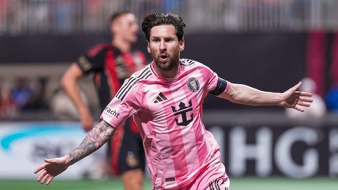 Messi celebra su gol con el Inter Miami