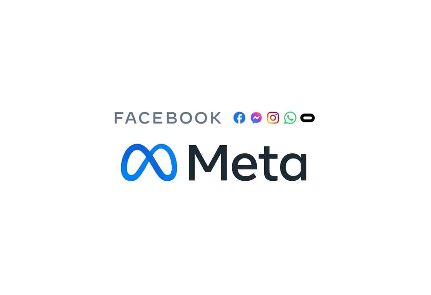 Logotipo de Meta con sus plataformas principales