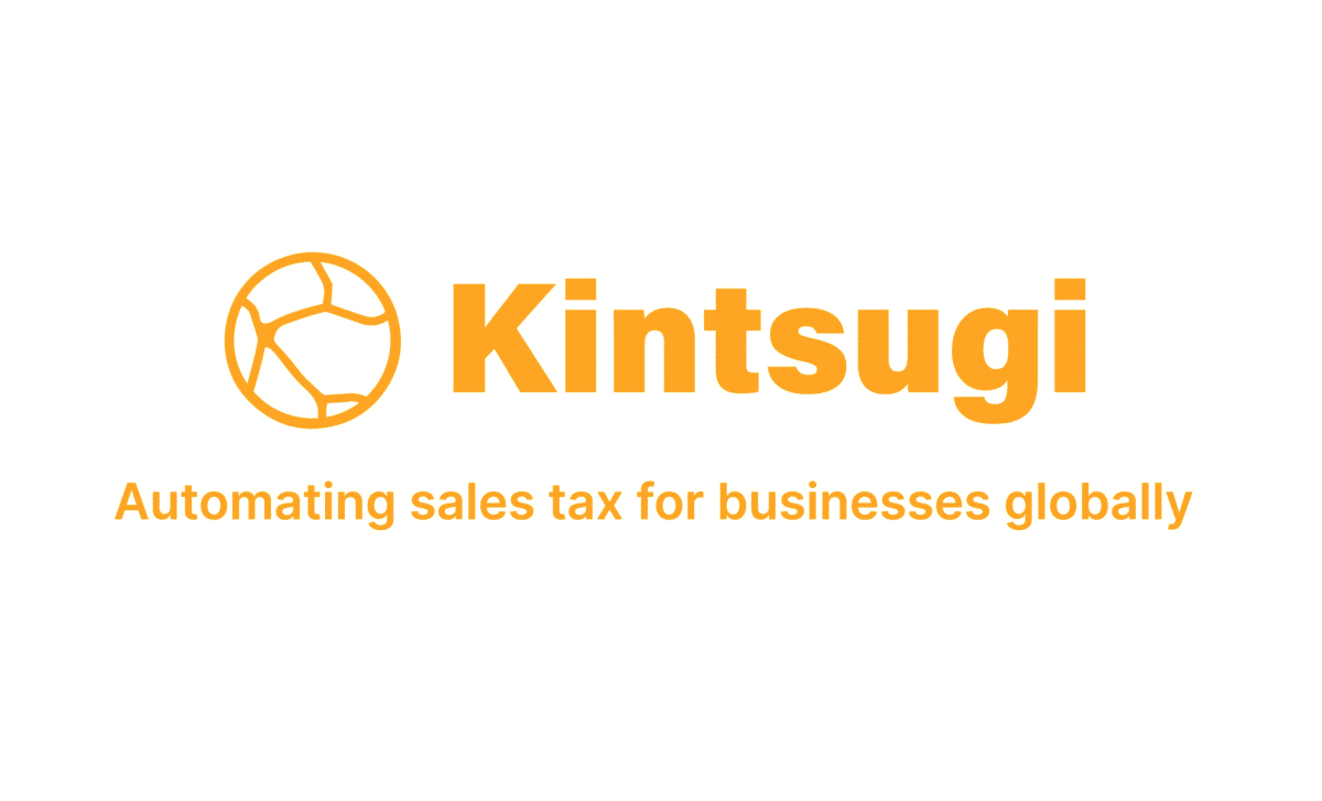 Logotipo de Kintsugi con eslogan Automating sales tax