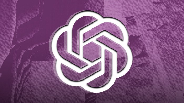 Logo estilizado de OpenAI en tonos morados