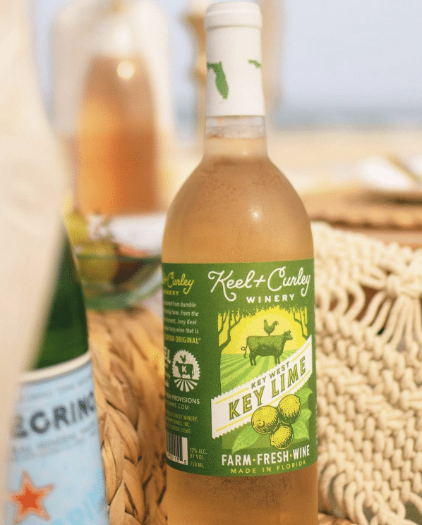 Botella de vino Key West Key Lime de Keel Farms