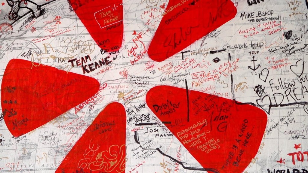 Interfaz tecnol&oacute;gica de Yelp mostrando integraci&oacute;n con restaurantes