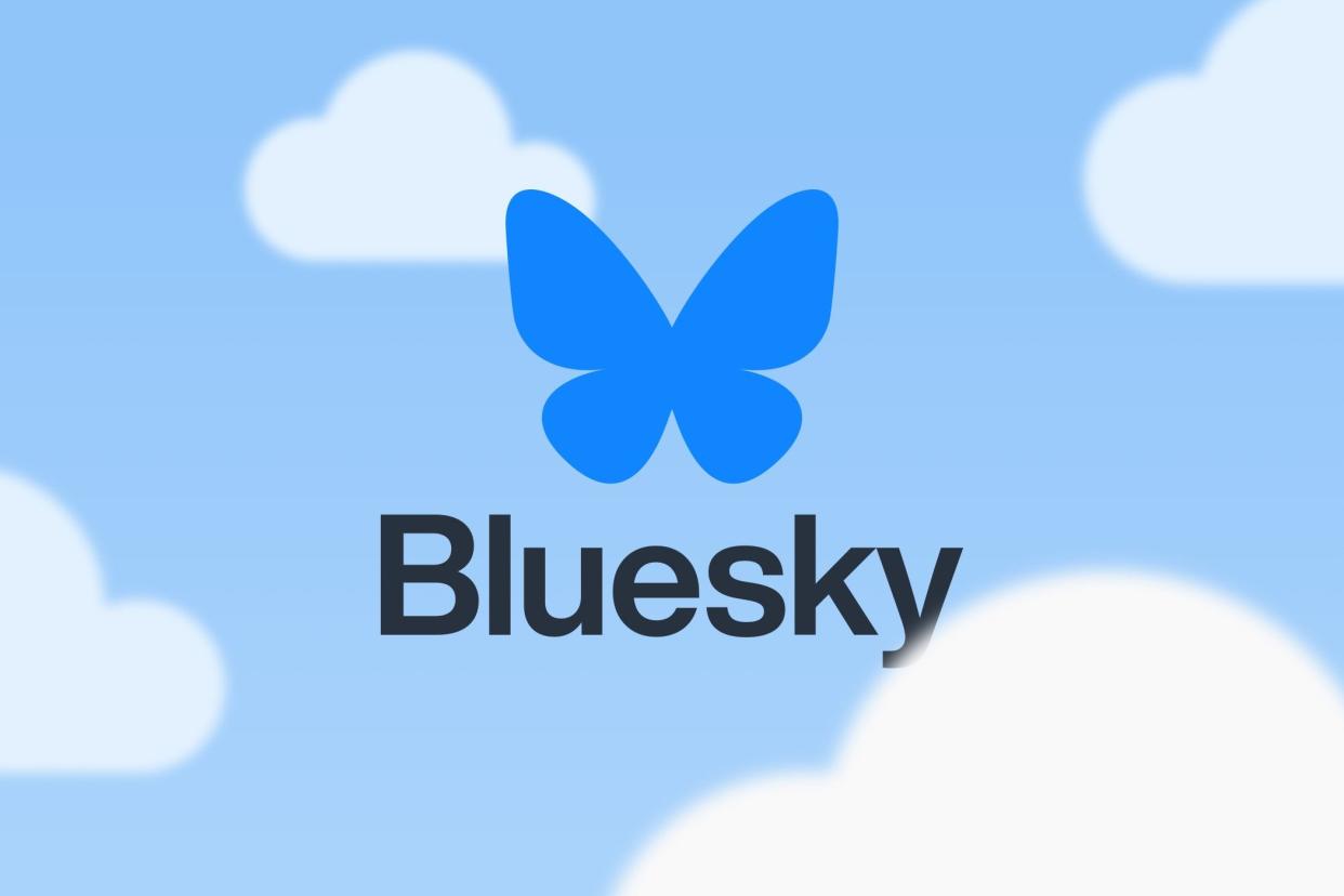 Logo de Bluesky con mariposa azul