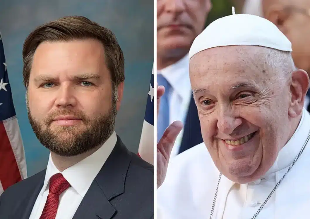 Comparativa visual entre JD Vance y el Papa Francisco