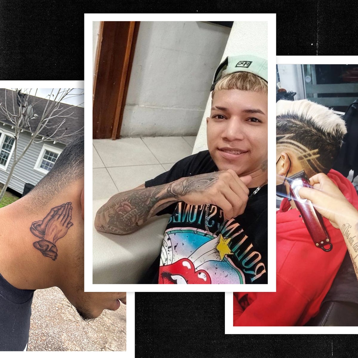 Daniel Lozano-Camargo mostrando tatuajes