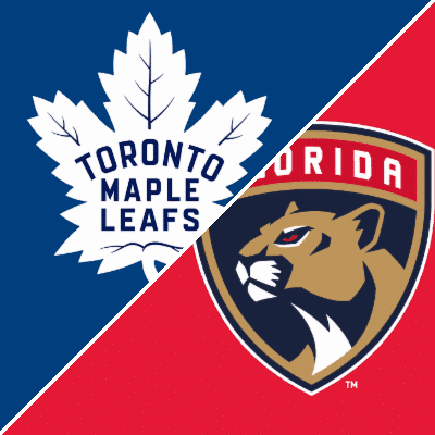 Logotipos enfrentados Maple Leafs vs Panthers
