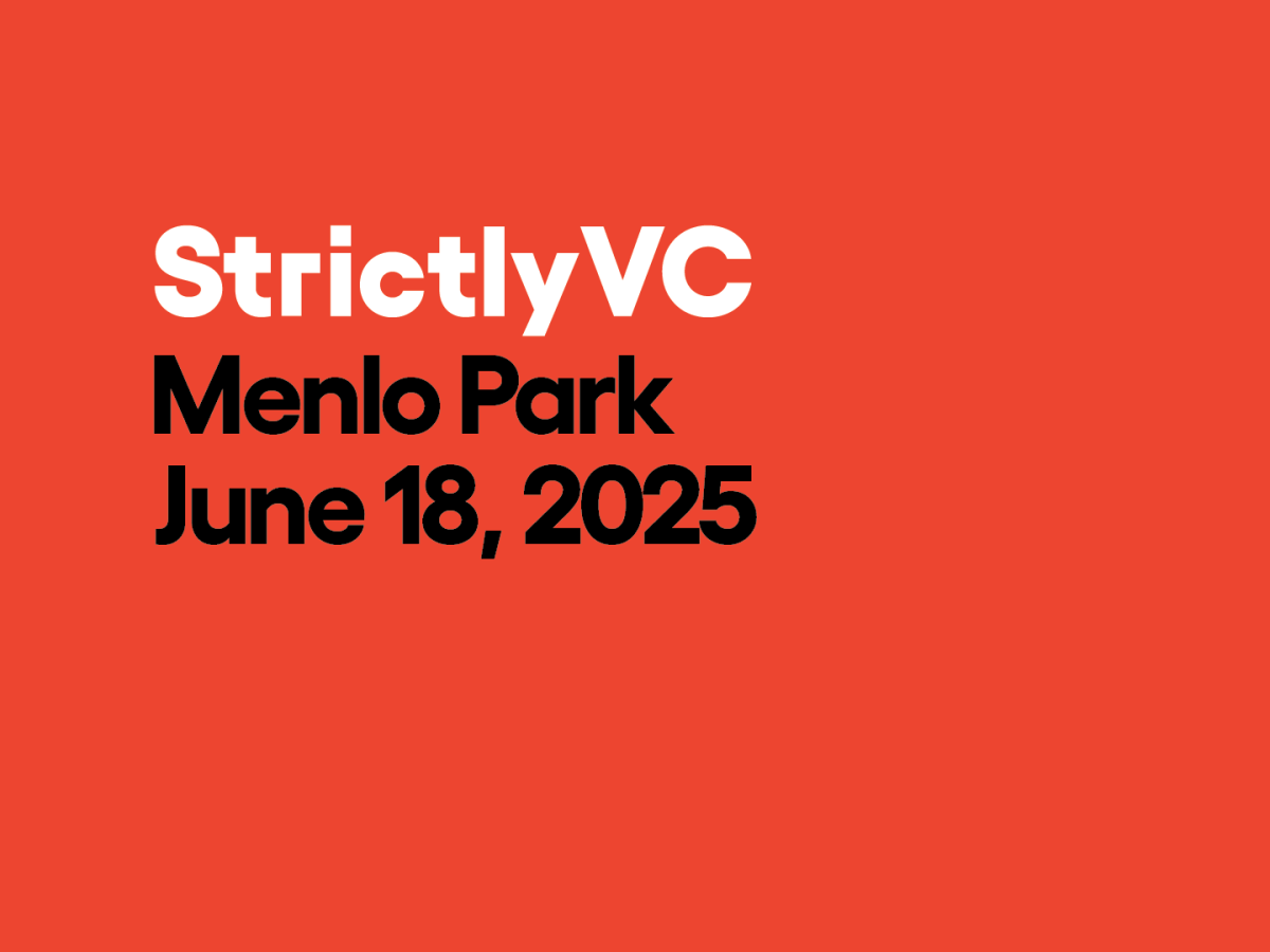 Dise&ntilde;o promocional del evento StrictlyVC Menlo Park