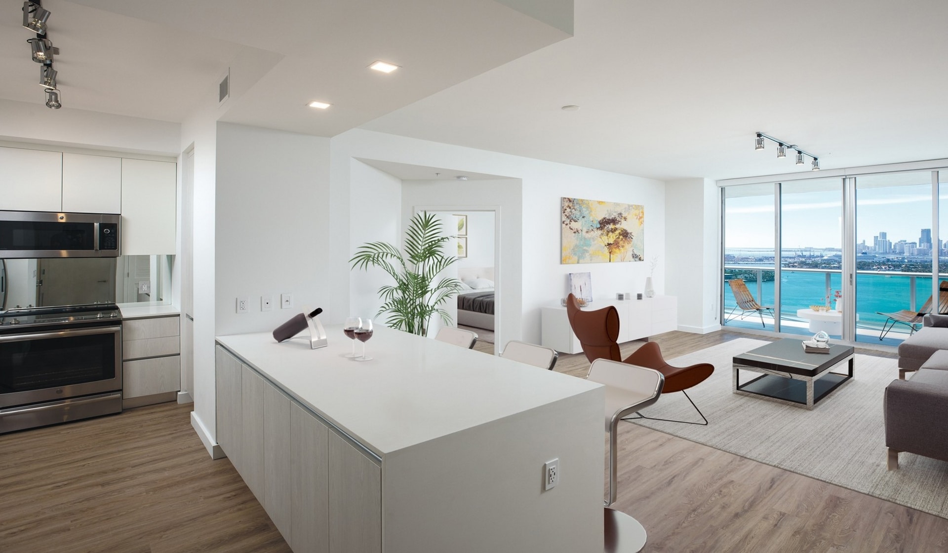 Interior de apartamento moderno en Miami