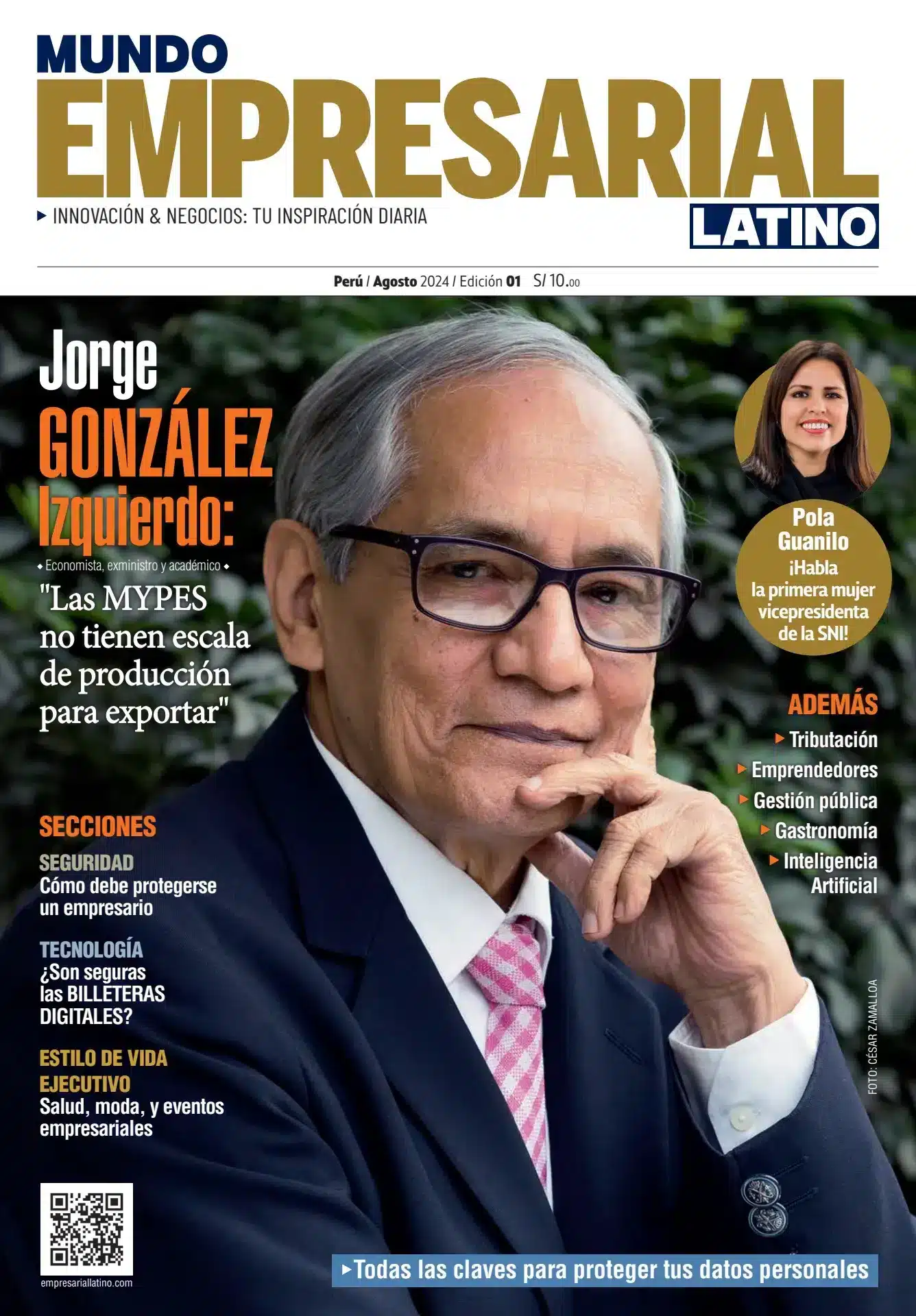 Portada de revista con Jorge González Izquierdo