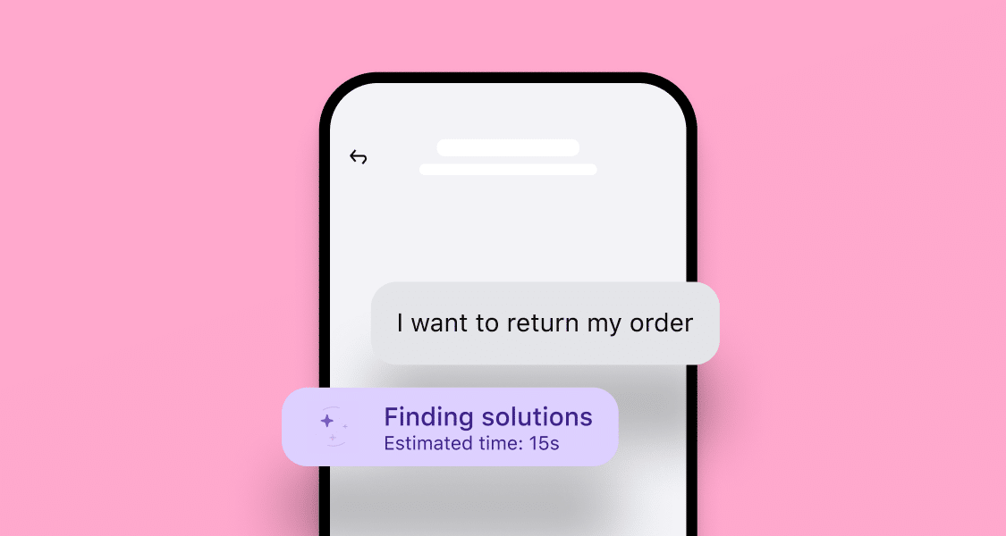 Interfaz de servicio al cliente de Klarna en m&oacute;vil
