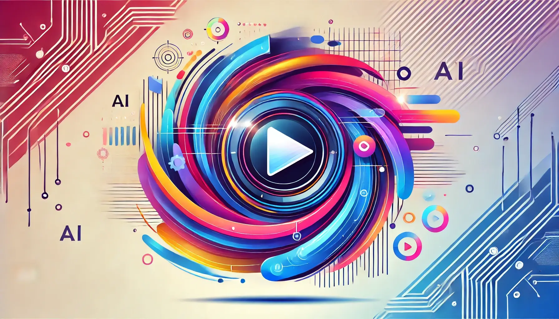 Dise&ntilde;o abstracto de generaci&oacute;n de videos IA