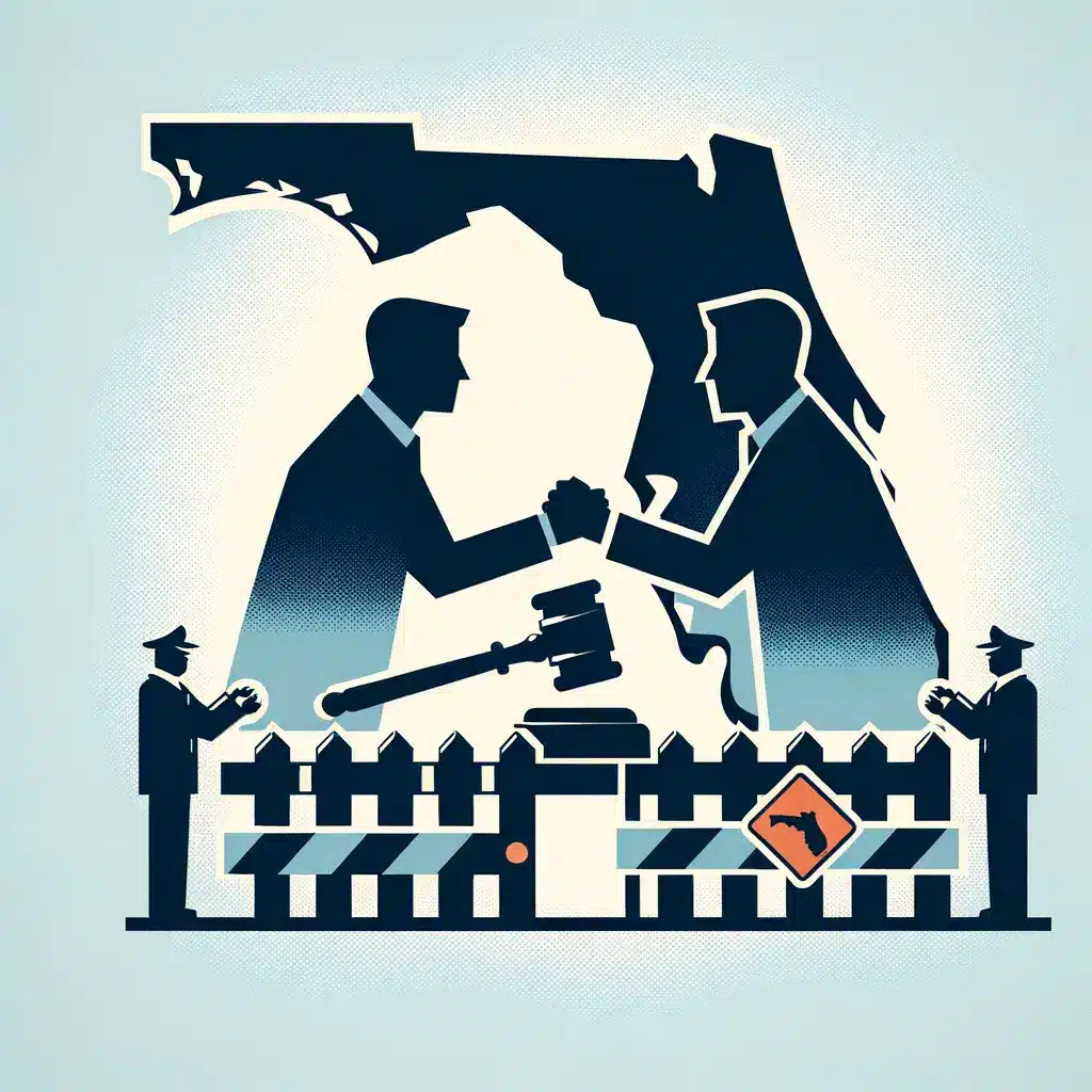 Ilustración sobre procesos legales en Florida