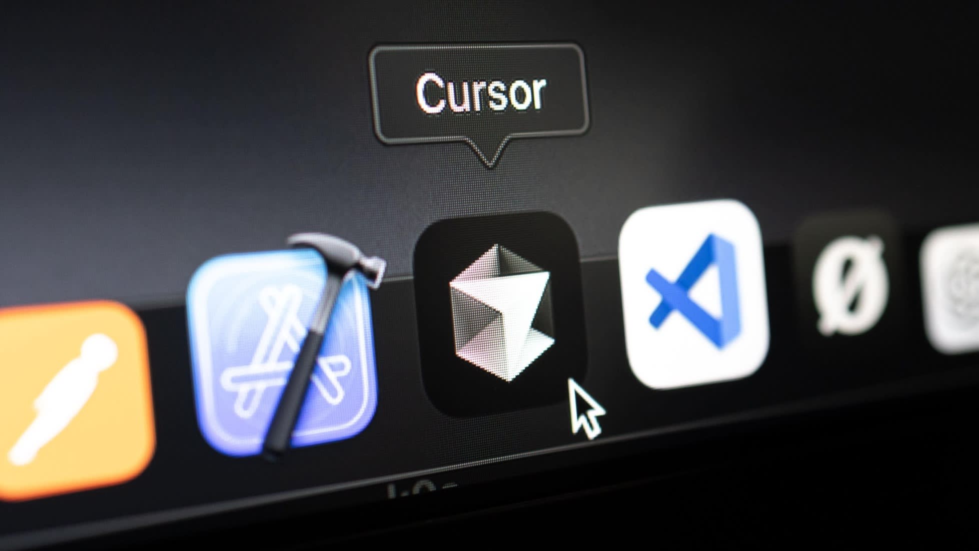 Pantalla mostrando &iacute;cono de Cursor con cursor apunt&aacute;ndolo