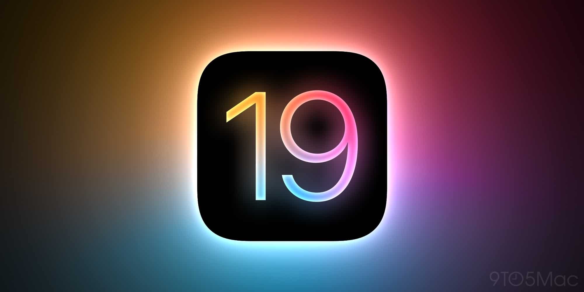 Icono iOS 19 con dise&ntilde;o de gradiente