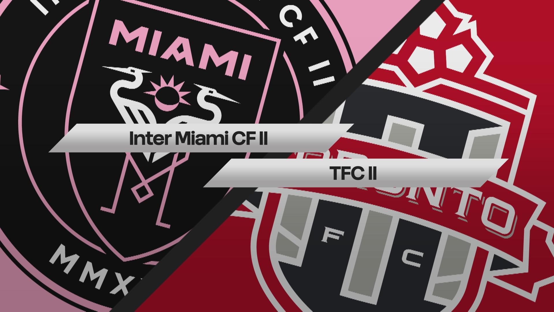 Escudos de Inter Miami CF II y Toronto FC II