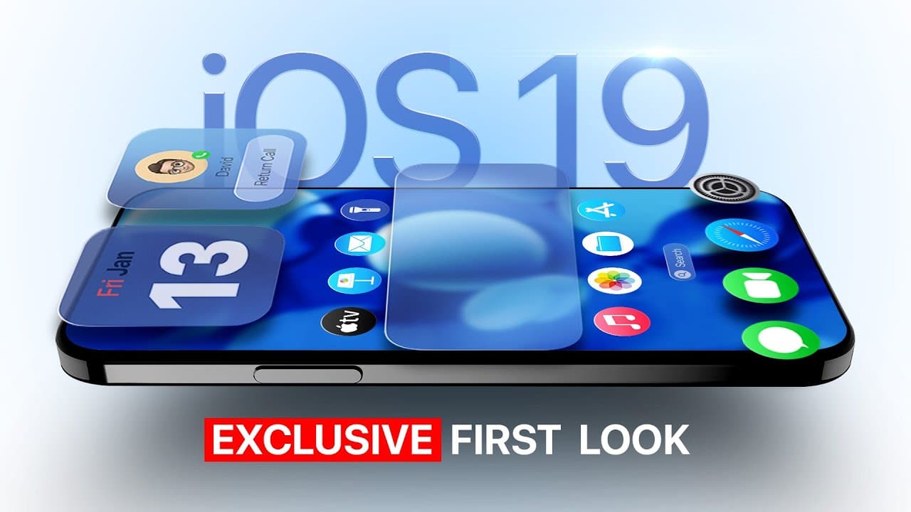 Concepto iOS 19 con elementos de dise&ntilde;o