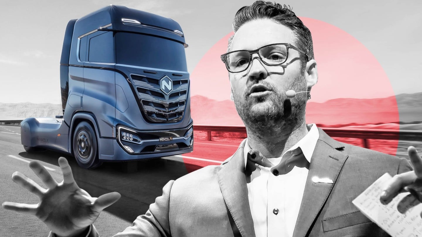 Cami&oacute;n Nikola en carretera