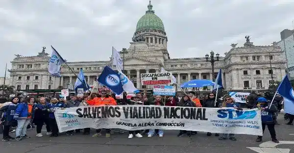 Manifestación en defensa de Vialidad Nacional