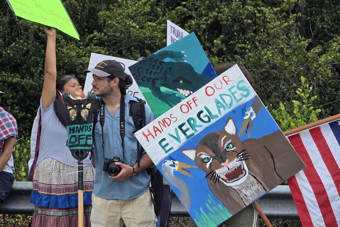 Manifestación en apoyo a los Everglades