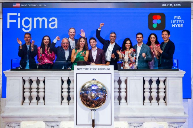 Celebraci&oacute;n del IPO de Figma en la Bolsa de Nueva York