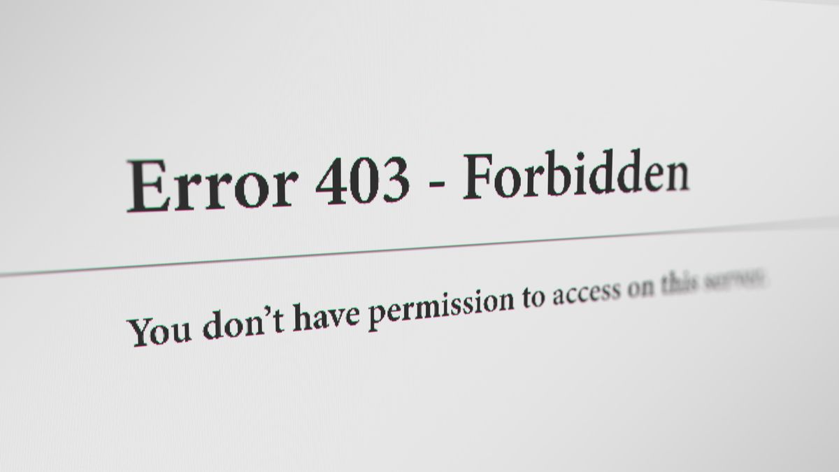 Ejemplo de Error 403 - Forbidden en sitio web