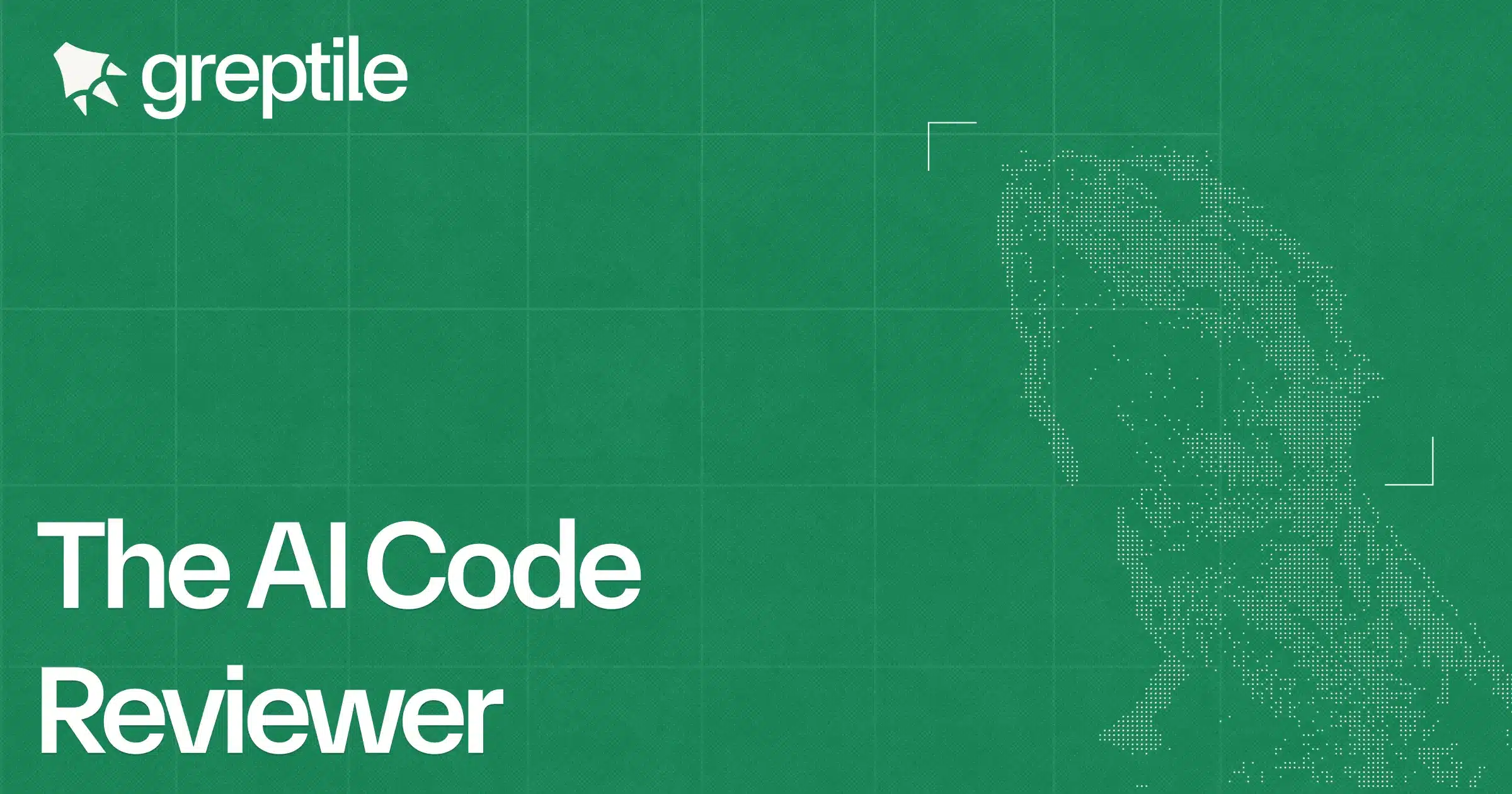 Logotipo de Greptile con eslogan 'The AI Code Reviewer'