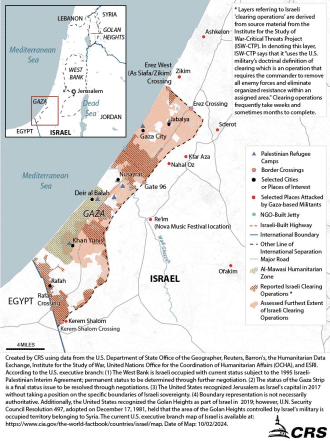 Mapa detallado de la Franja de Gaza mostrando fronteras con Israel y Egipto