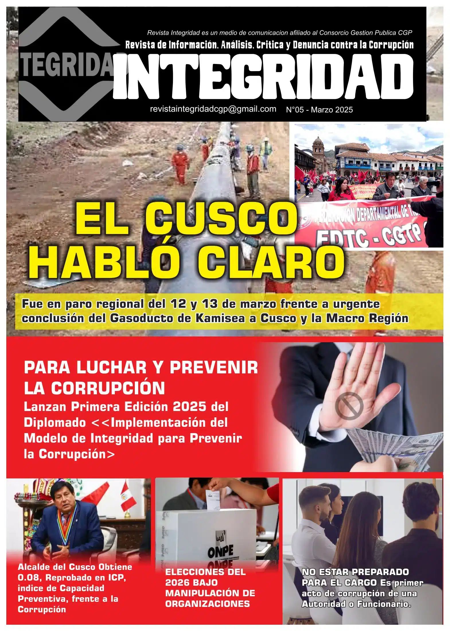 Obra de infraestructura en Cusco con trabajadores en seguridad