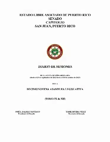 Documento legislativo ilustrativo de sesiones