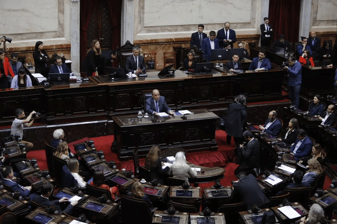 Sesión en recinto legislativo donde se debatió la Ley de Emergencia en Discapacidad