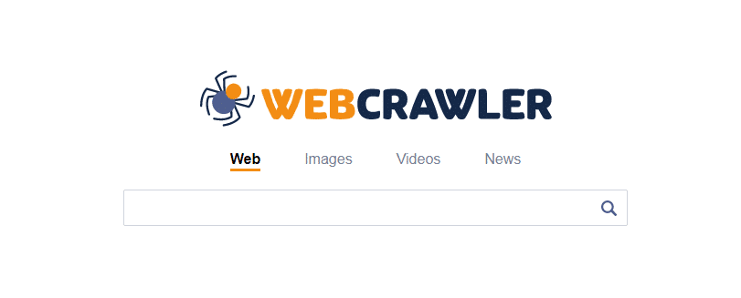 Interfaz de motor de b&uacute;squeda WEBCRAWLER