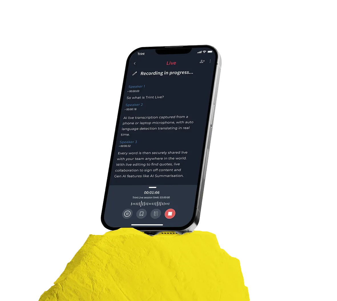 Aplicación de transcripción de audio similar a Huxe