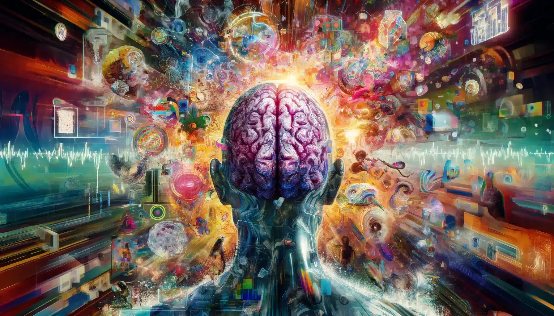 Cerebro colorido representando la inteligencia artificial
