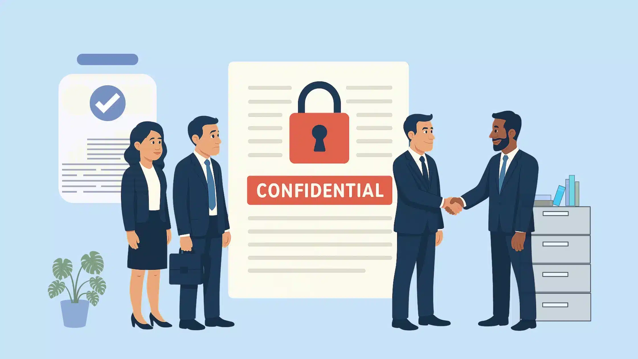 Negociaci&oacute;n confidencial en entorno corporativo