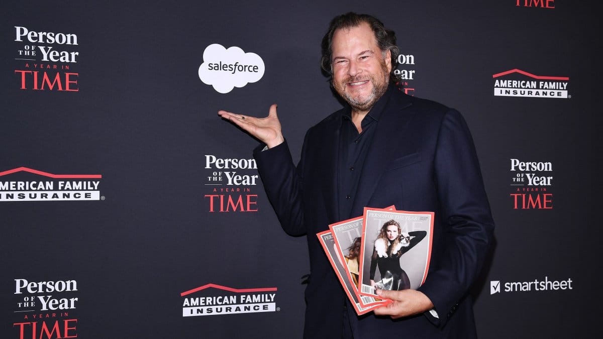 Marc Benioff en evento de premiación
