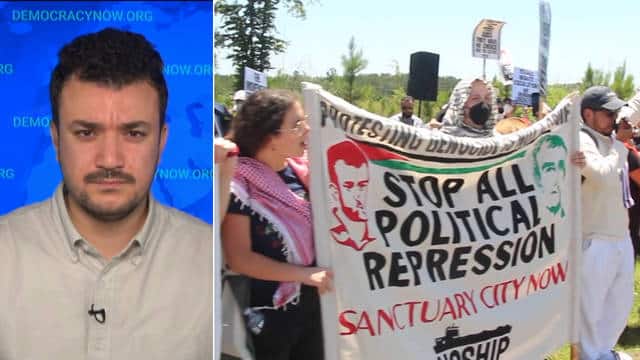 Protesta pol&iacute;tica por decisiones judiciales