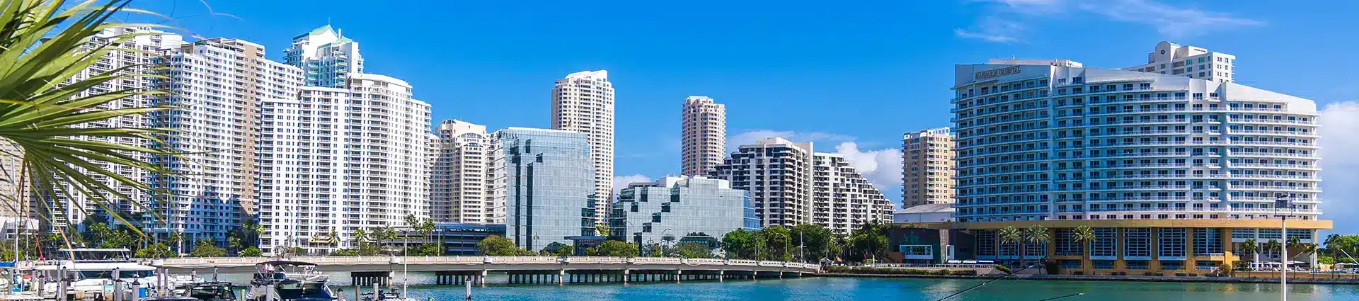 Paisaje urbano de Miami con edificios modernos