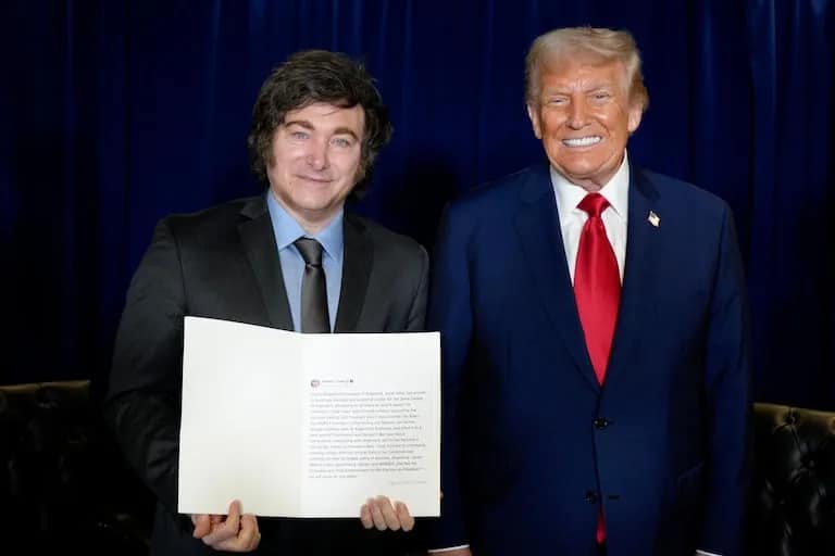 V&iacute;nculo entre Javier Milei y Donald Trump