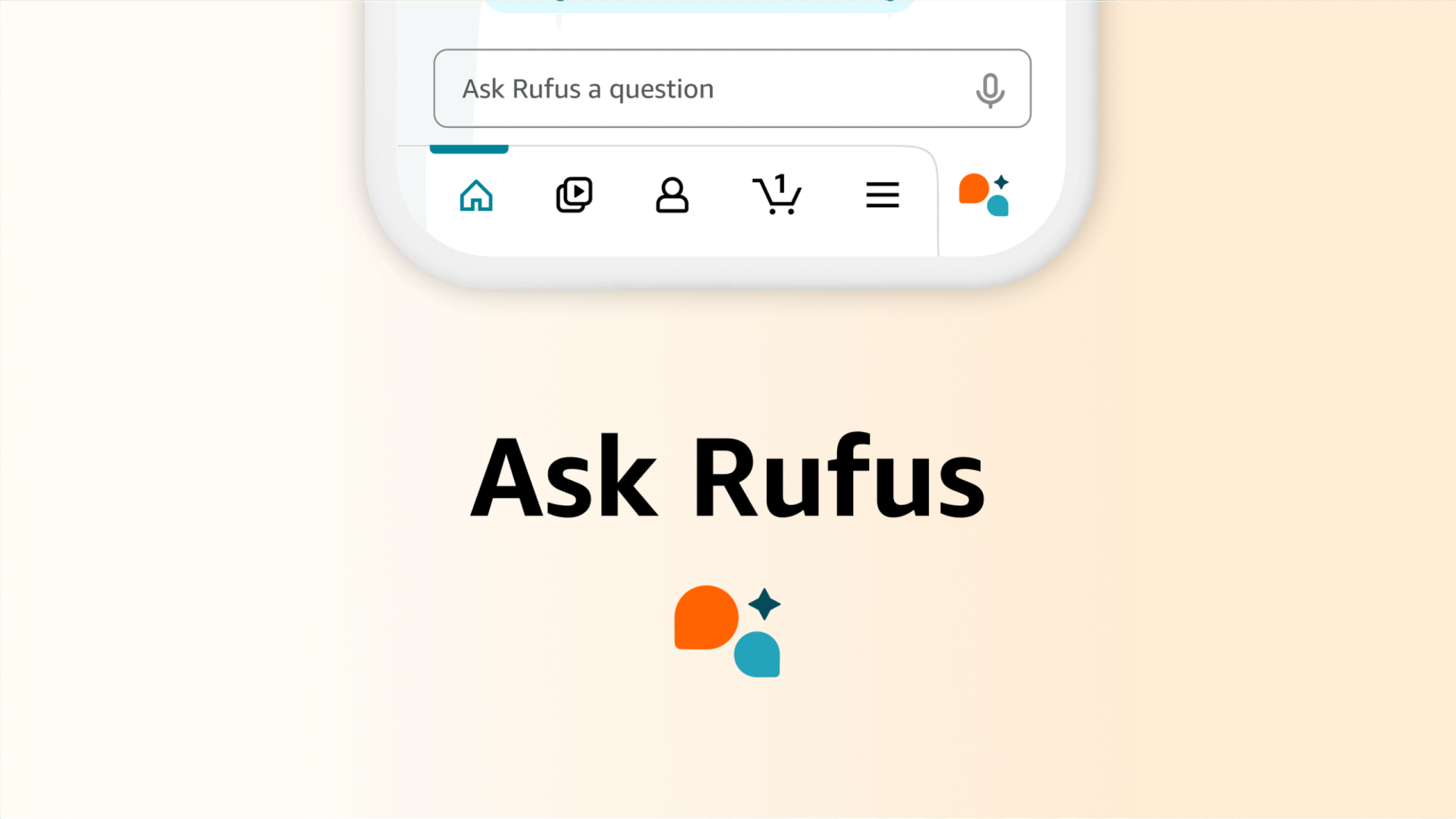 Interfaz de Rufus AI assistant en Amazon