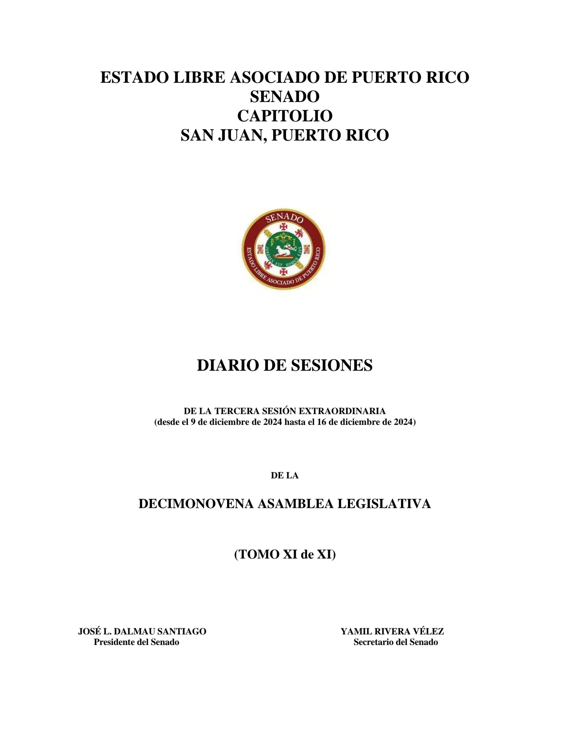 Documento de sesiones extraordinarias