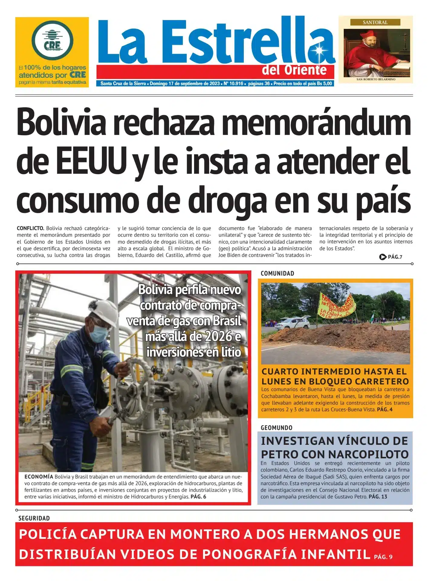 Portada de peri&oacute;dico con titulares econ&oacute;micos