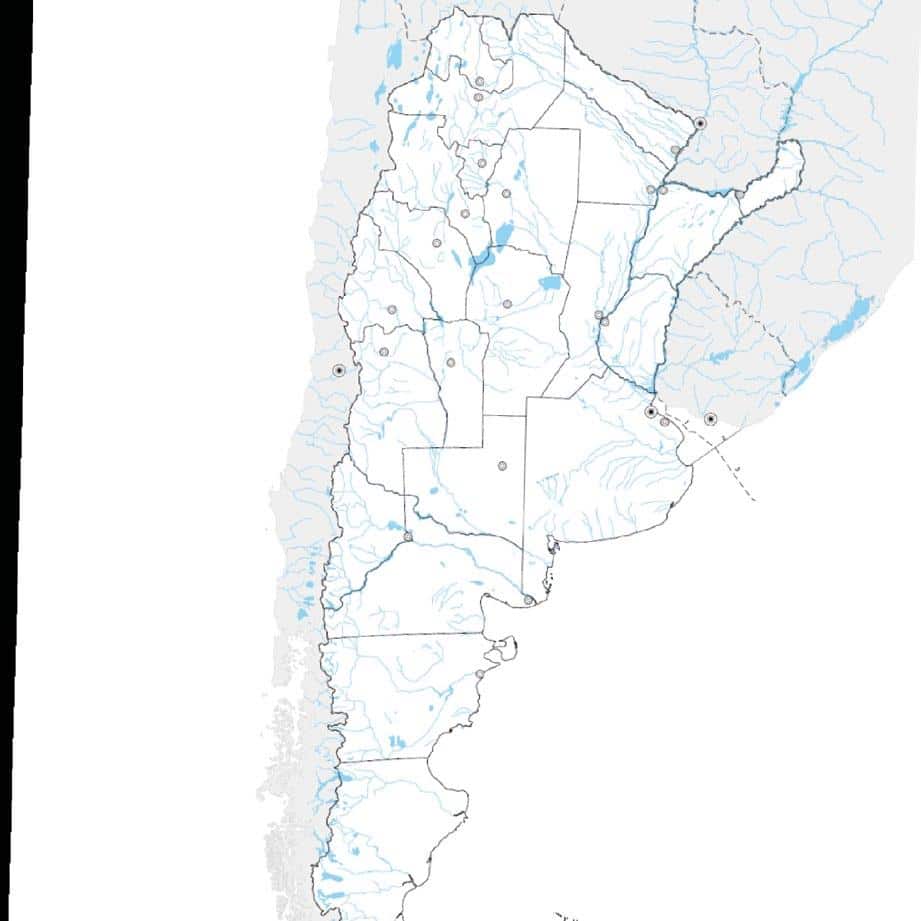 Mapa de rutas argentinas mostrando corredores clave