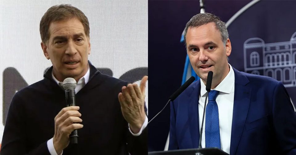 Diego Santilli y Manuel Adorni en reuniones oficiales