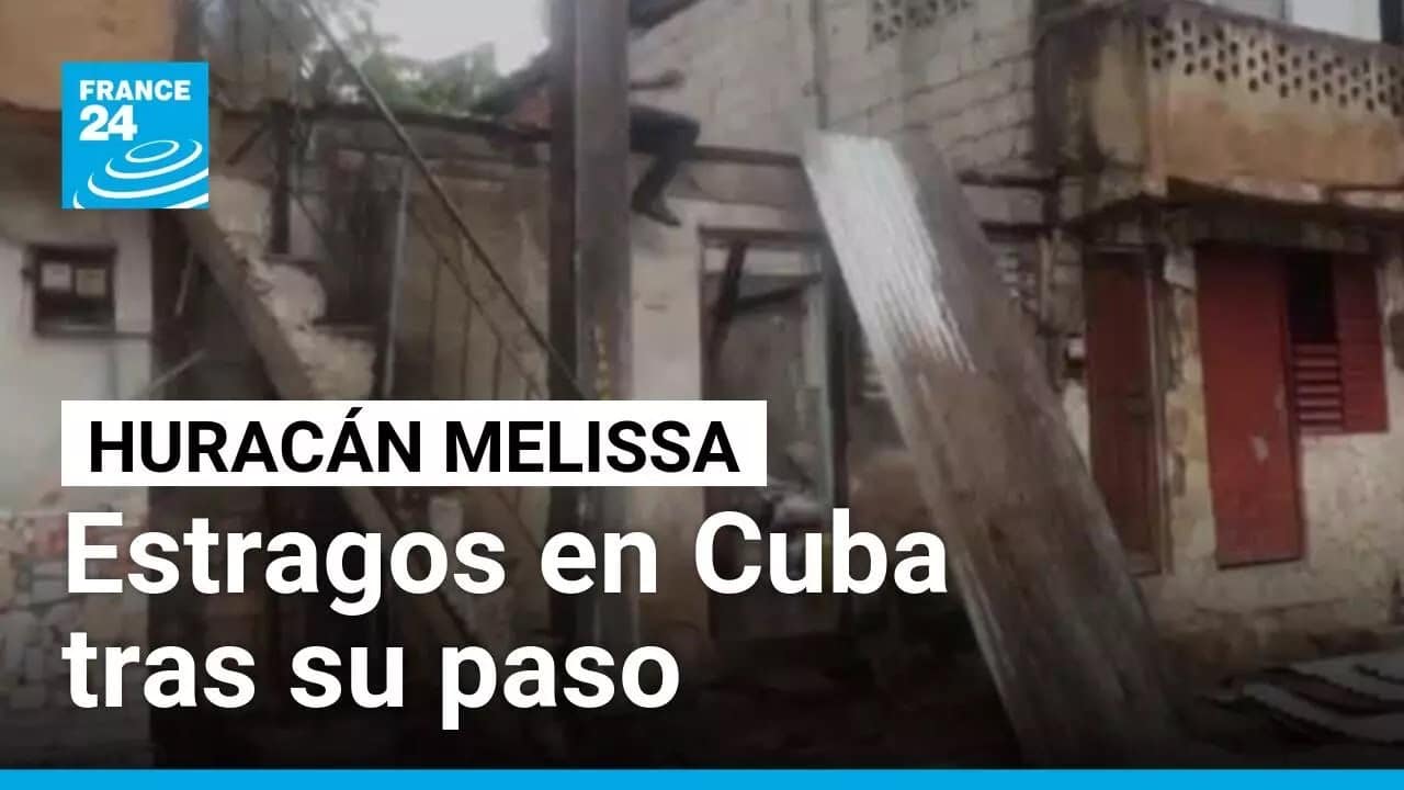 Edificio dañado en Cuba por huracán Melissa