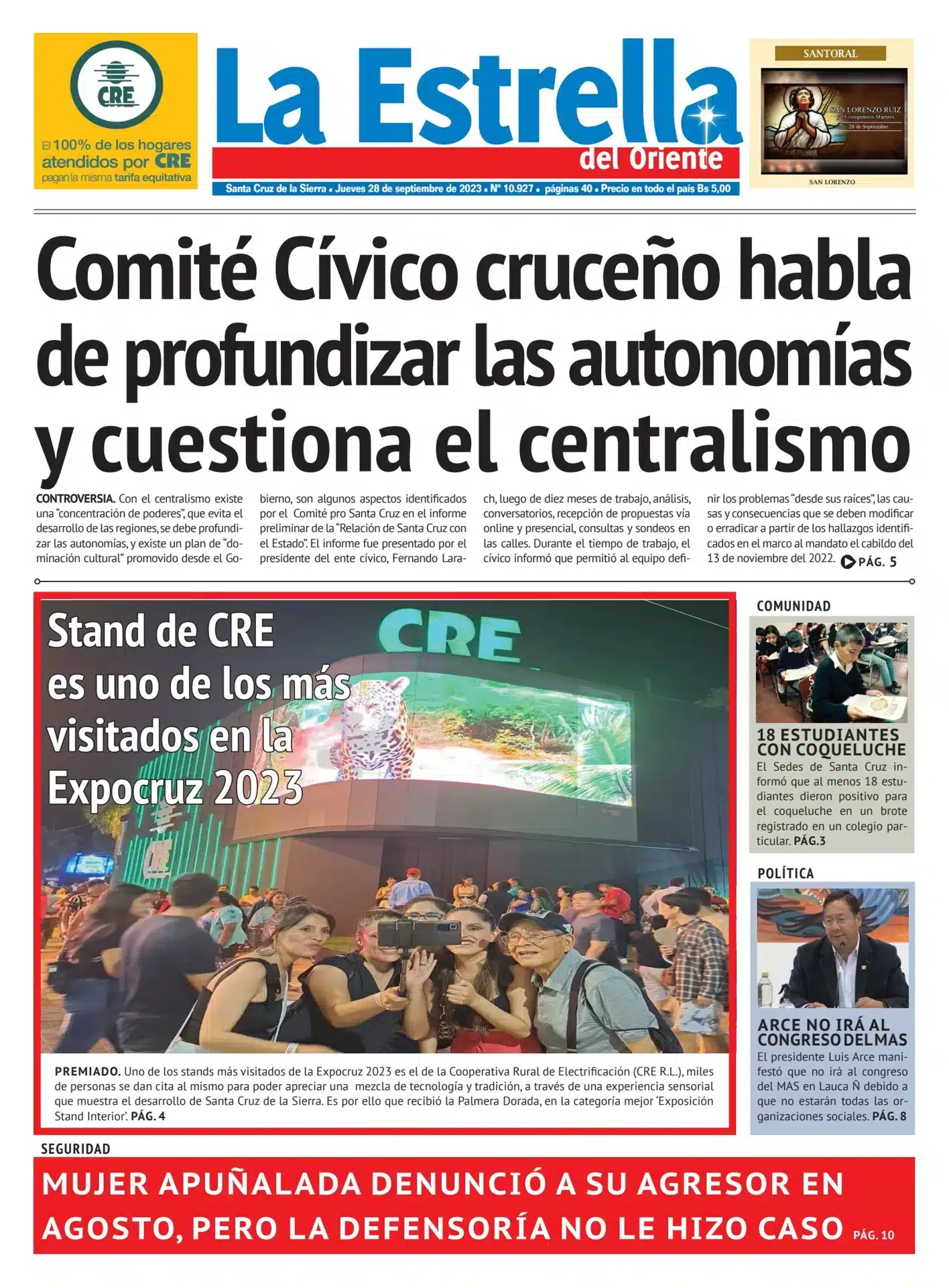 Portada de peri&oacute;dico mostrando discusiones c&iacute;vicas y econ&oacute;micas, similar al contexto del debate presupuestario