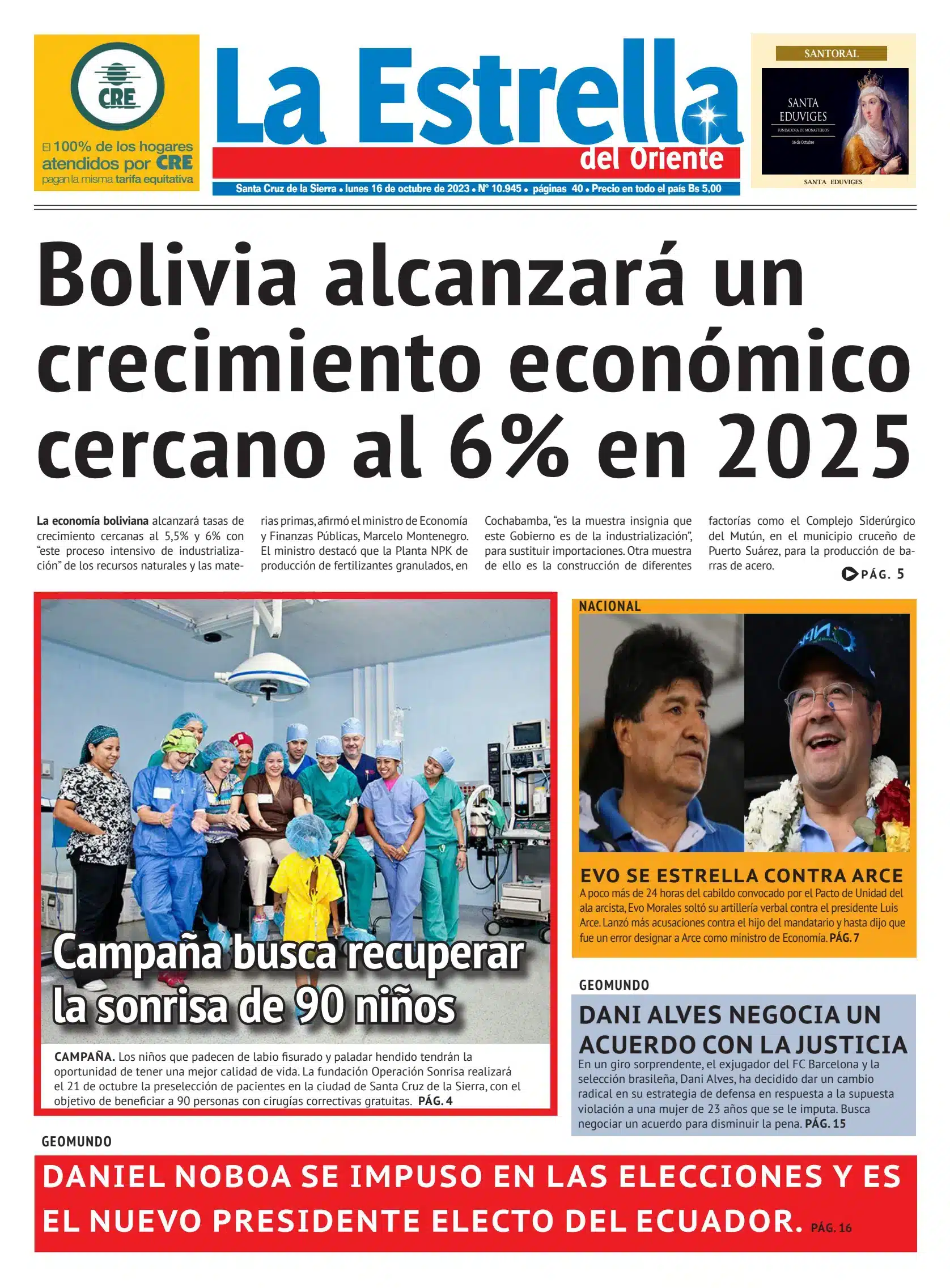Portada de peri&oacute;dico ilustrando la cobertura noticiosa