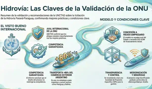 Infograf&iacute;a sobre el visto bueno de la UNCTAD a la licitaci&oacute;n de la Hidrov&iacute;a