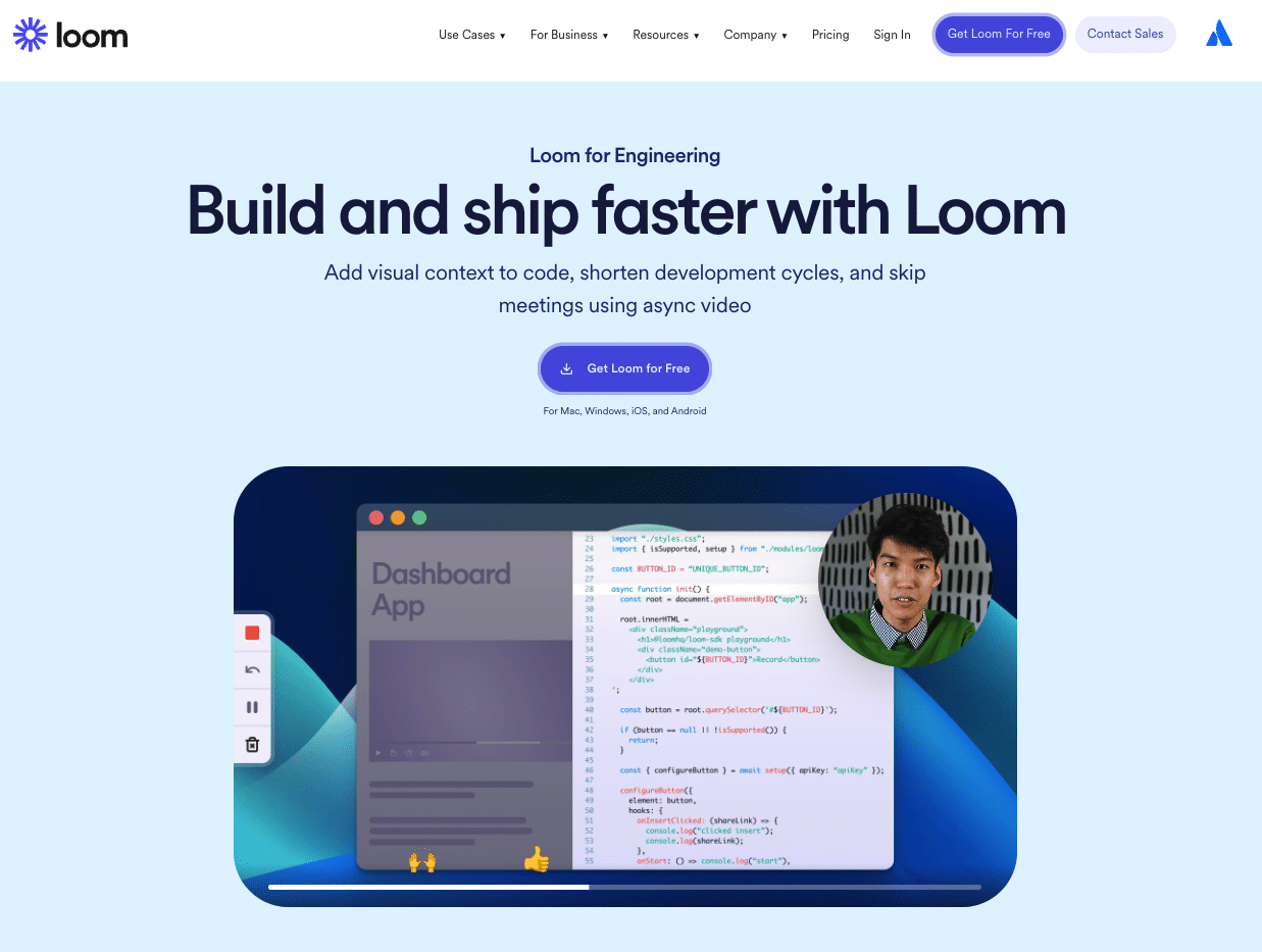 Interfaz de colaboraci&oacute;n en ingenier&iacute;a mostrando c&oacute;digo y video explicativo