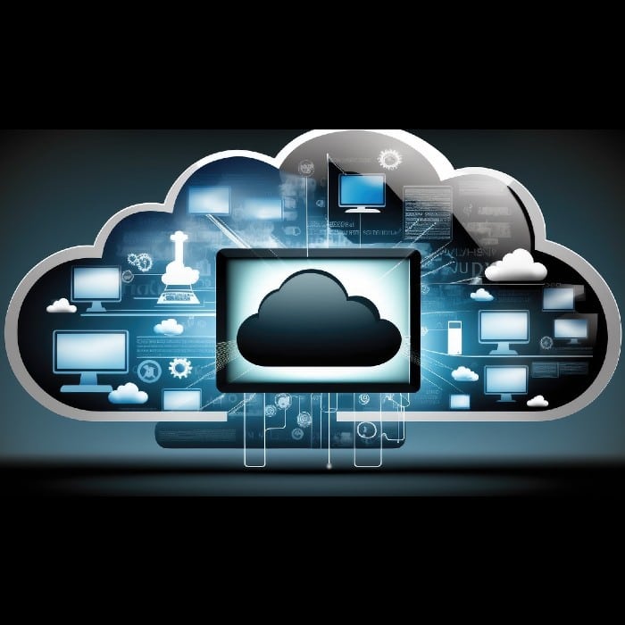 Representación visual de la inteligencia artificial en la nube