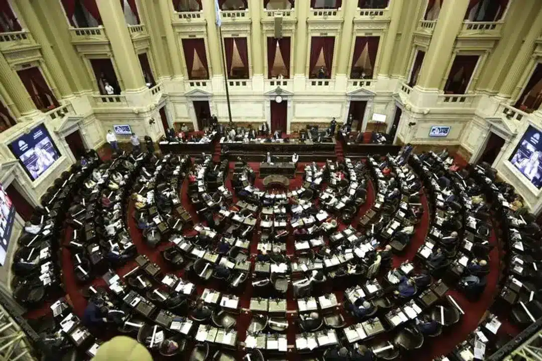 Recinto de la Cámara de Diputados de Argentina durante una sesión